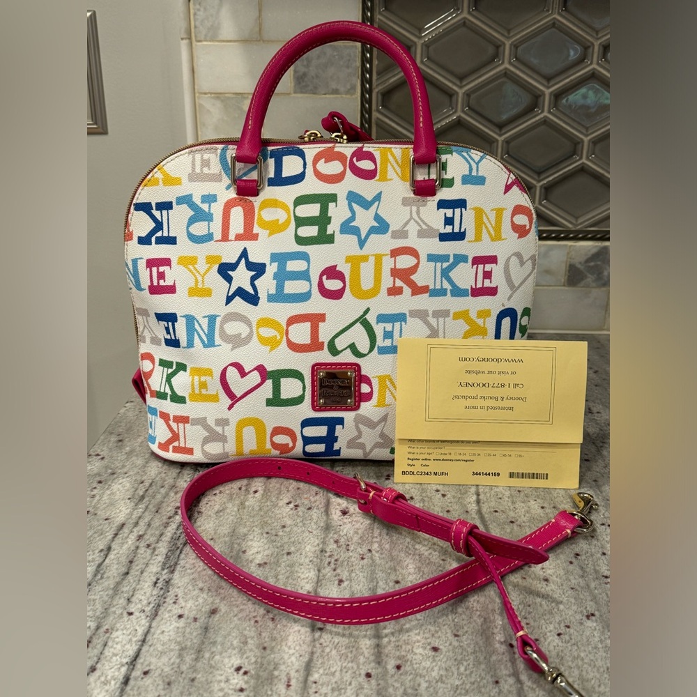 Dooney & Bourke satchel rainbow color